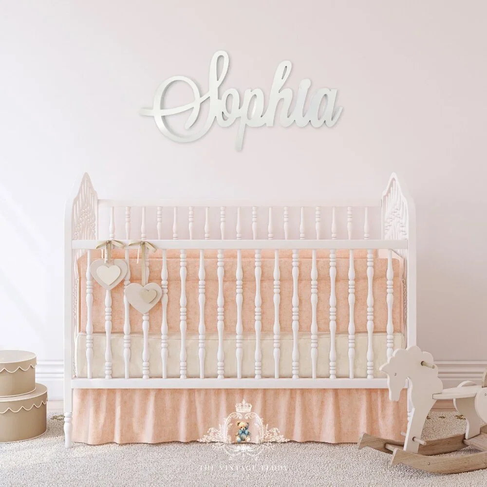 NWT Custom Personalized Wooden Child's Name Sign Nursery Kids Room Decor Sophia